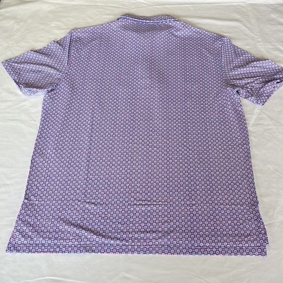 IBKUL Men's Geo Royal Print Polo Modern Fit Size XXL NWT - Picture 4 of 10